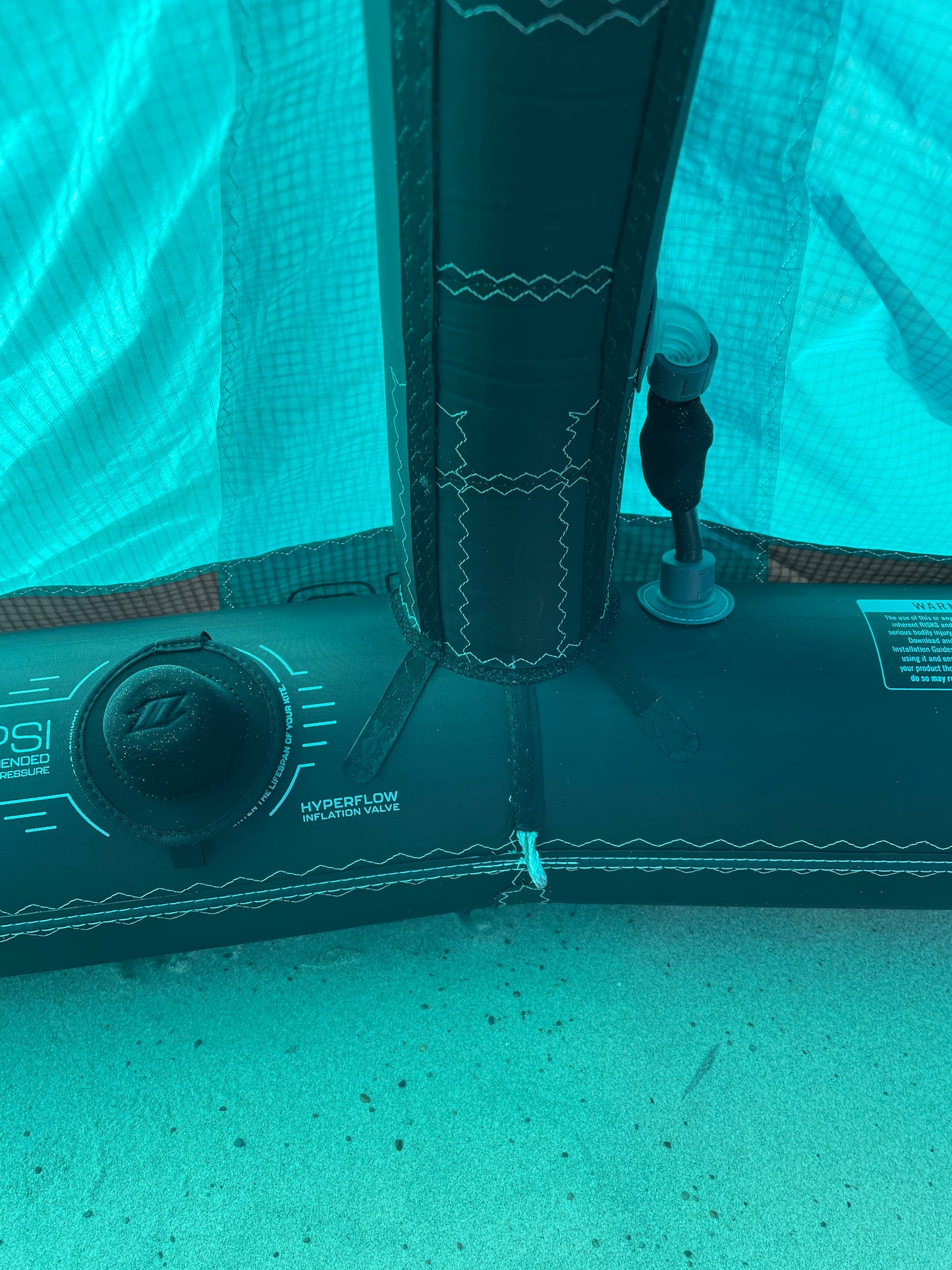 USED 12M NORTH ORBIT KITEBOARDING KITE TURQUOISE