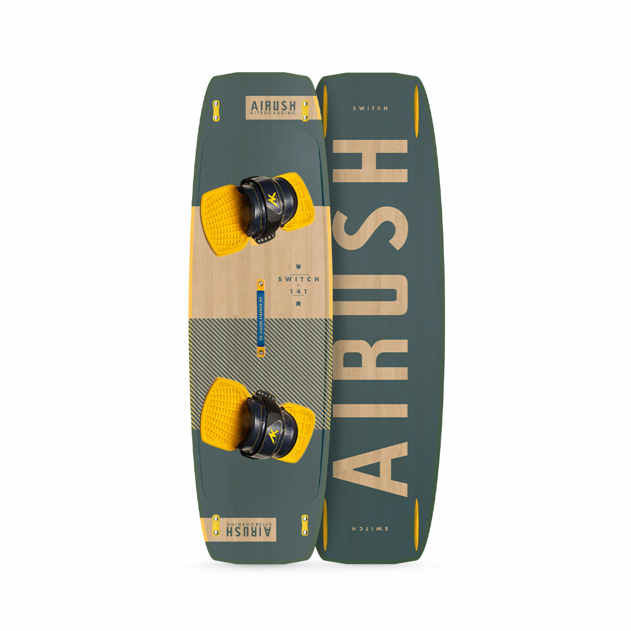 AIRUSH SWITCH 144 x 43 V11 KITEBOARD COMPLETE WITH FINS HANDLE AND FOOTSTRAPS