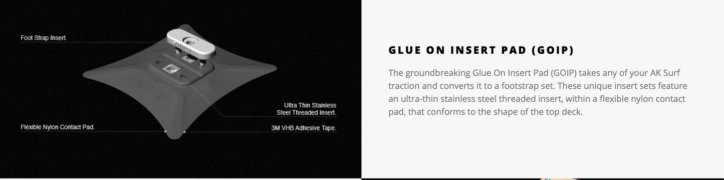 AK GLUE ON INSERT PAD BLACK - SET OF 2
