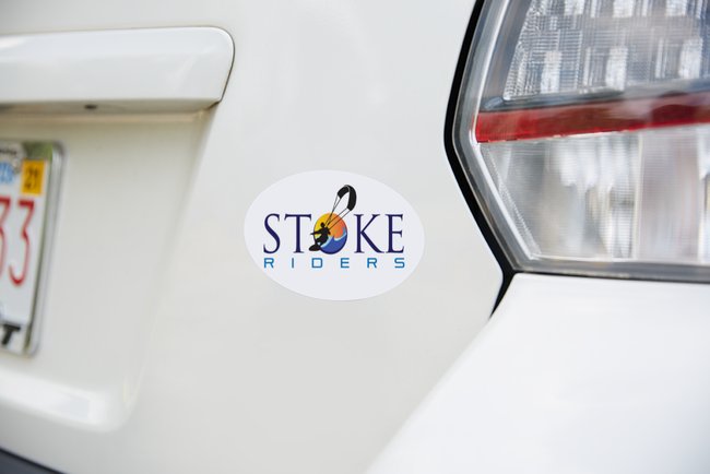 ORIGINAL STOKE RIDERS LOGO BUMPER STICKER