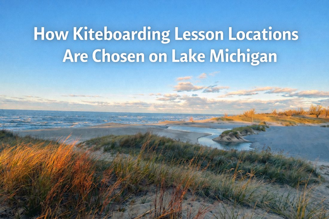 One of the best locations for kitesurfing in lake Michigan.