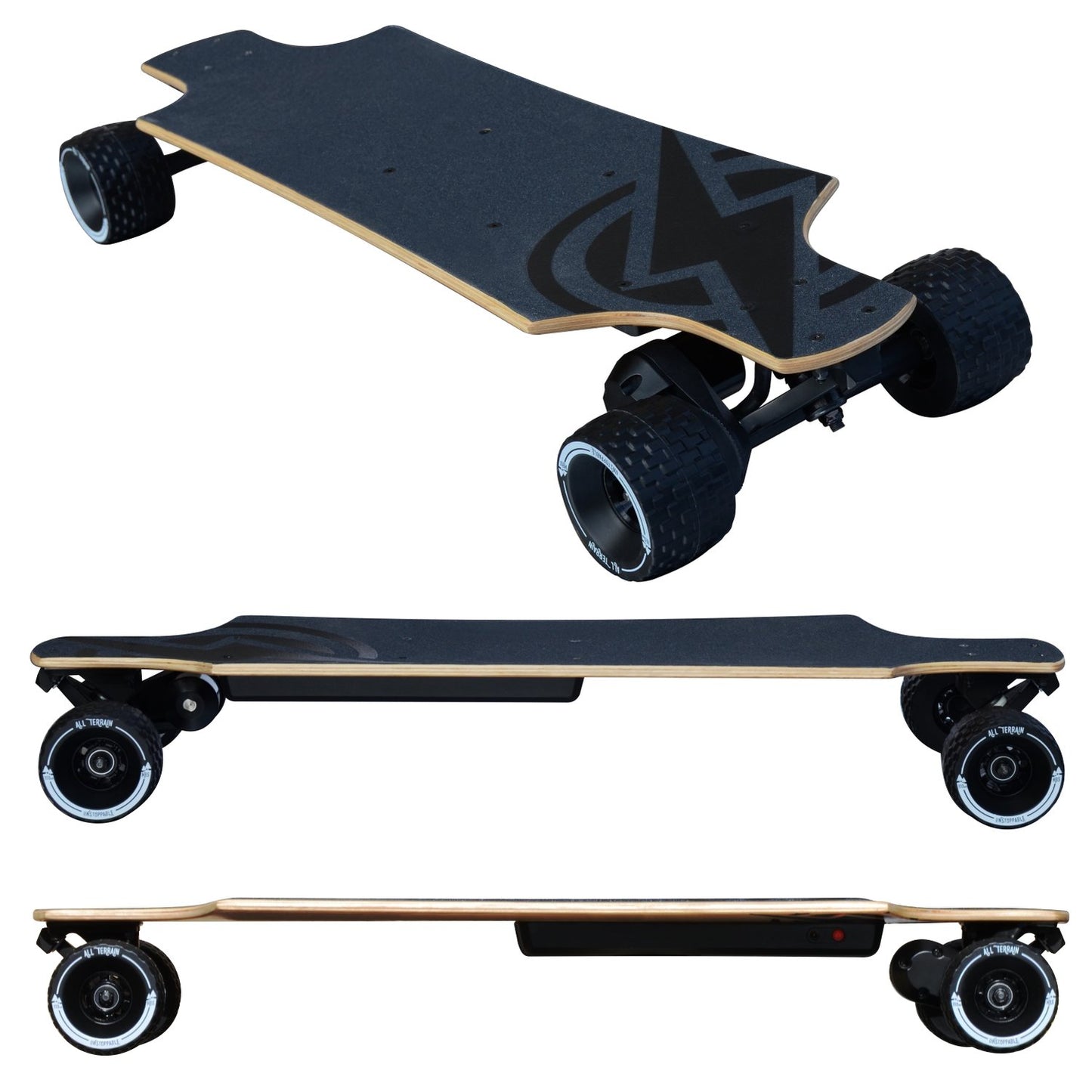 Atom Electric B10X All-Terrain Longboard Skateboard - 90Wh Lithium Battery - 1000W Motor -