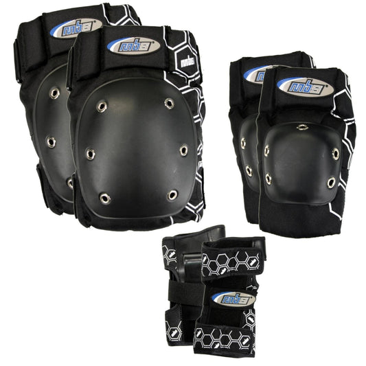 MBS CORE WRIST GUARDS ELBOW AND KNEE PADS - TRI PACK